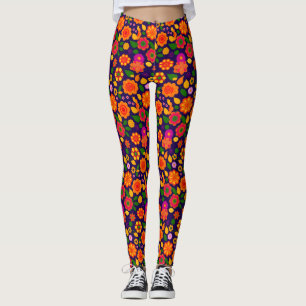 Legging Flores Inspiradas da década de 1970