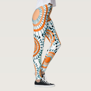 Legging Flores Laranja