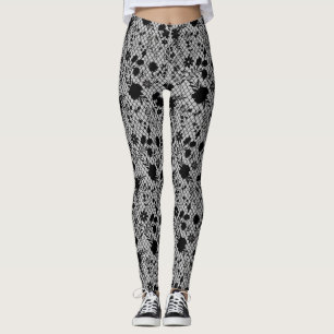 Legging Flores na rede 01.wx4 Cinzas BG