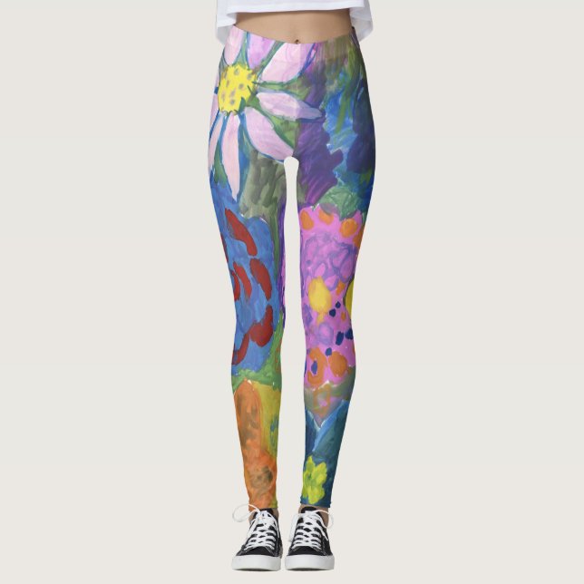 Legging Flores nas calças (Frente)