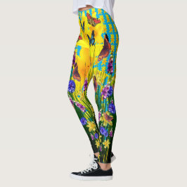Legging Flores Ocupadas Para Borboletas