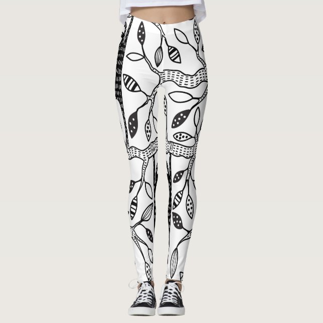 Legging Flores Refrigeradas: Padrões Animais Bons. (Frente)