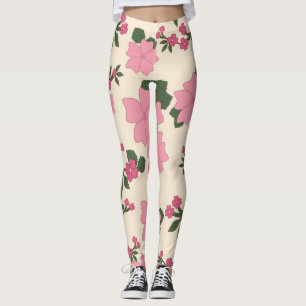 Legging Flores Rosa, Padrão Floral, Padrão De Flores