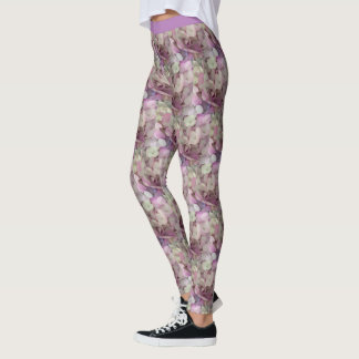 Legging Flores Rosa, Púrpura, Branco - Flores De Hipodrari