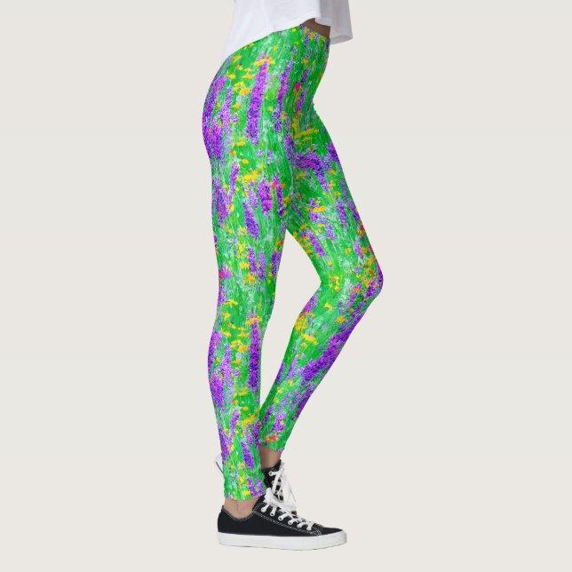 Legging Flores selvagens de verão num campo verde (Direita)