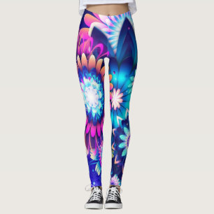 Legging Flores selvagens neon