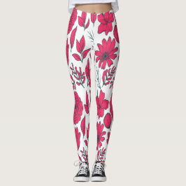 Legging Flores silvestres vermelhas