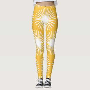 Legging Flores simples: design sem costura escandinava.