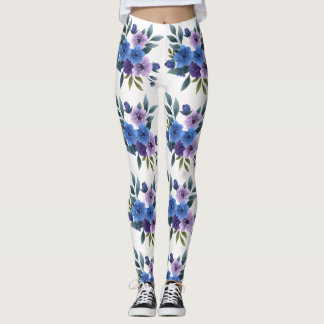 Legging Flores Tropicais Havaianas Hibisco Roxo Padrão