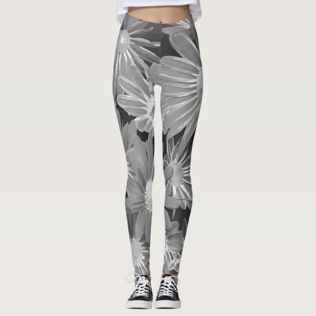 Legging Flores Vermelhas e Amarelas 2 (Frente)