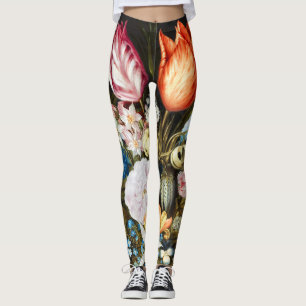 Legging Flores Vintage em um Vidro por Ambrosius Bosschaer