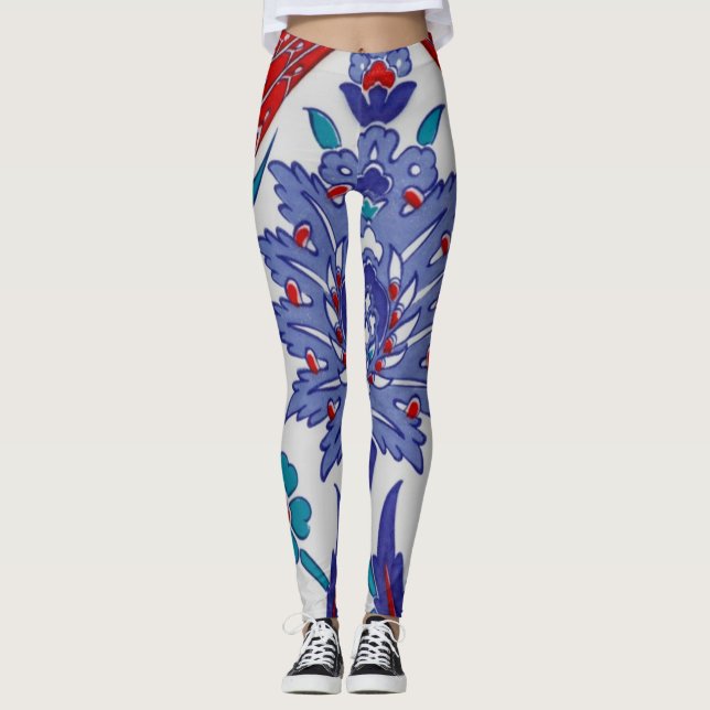 Legging Flores | Zazzle_Growth. (Frente)