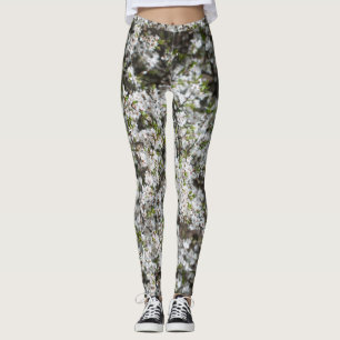 Legging Florescência da árvore de cereja