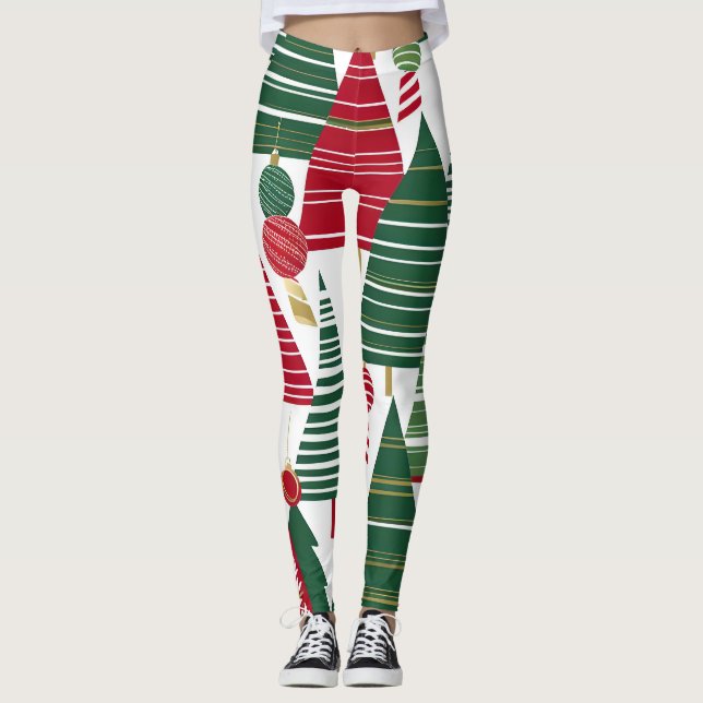 legging floresta árvore de natal (Frente)