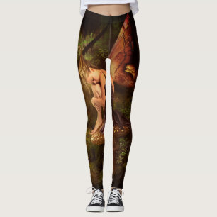 Legging floresta dos cogumelos dos unicórnios dos países