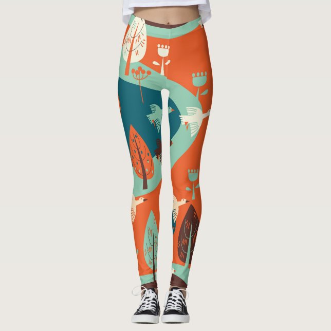 Legging Floresta Gesa: Cena Natureza da Vintagem (Frente)