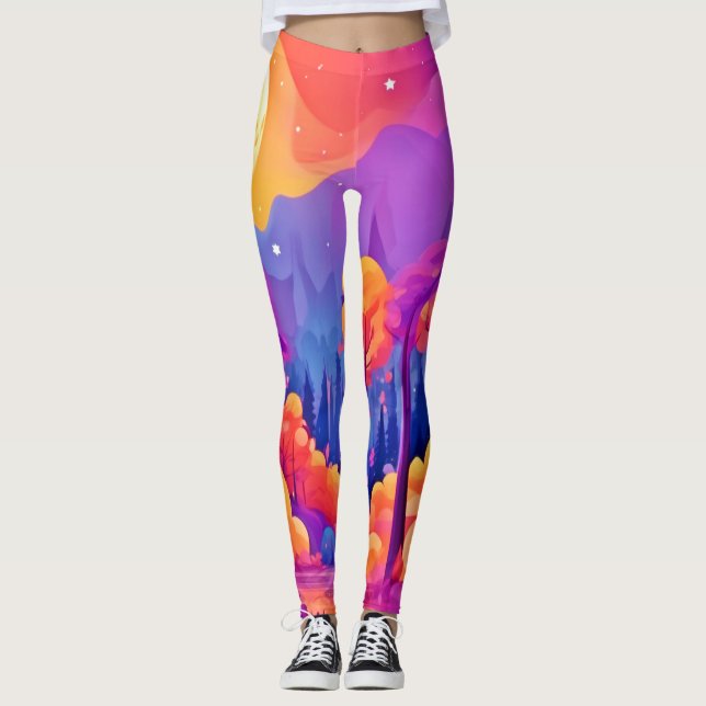Legging Floresta Lua Vibrante (Frente)