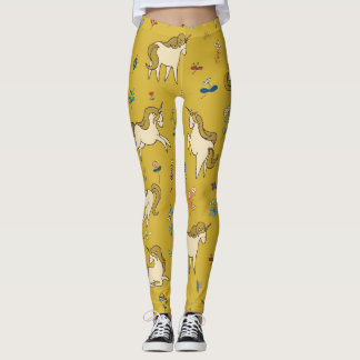 Legging Floresta Unicórn: Padrão Floral Vintage