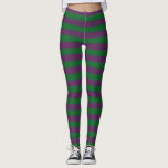 Legging Floresta Verde e Roxos<br><div class="desc">Arte digital abstrato da floresta verde e listras roxas</div>