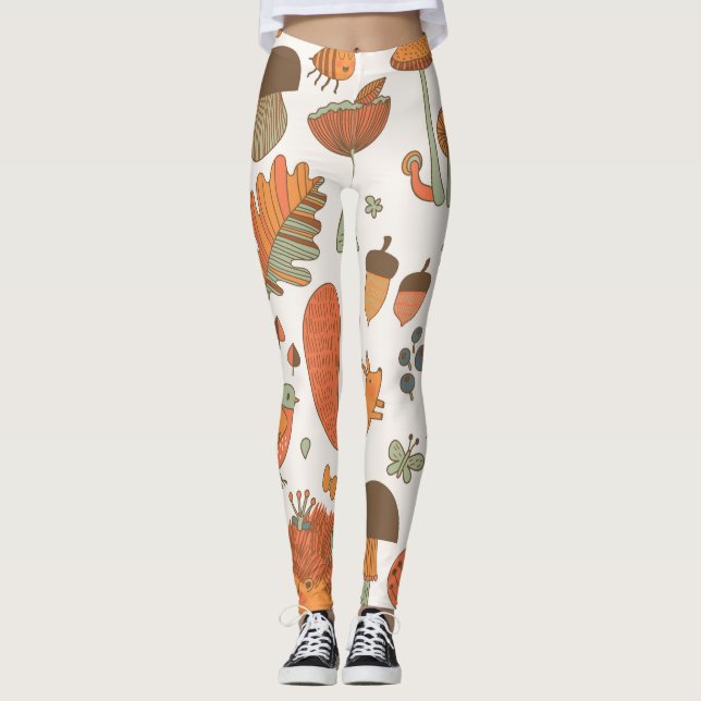 Legging Florestas: Fundo Colorido de outono. (Frente)