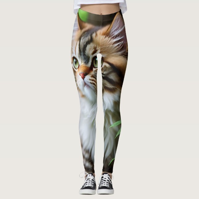 Legging "Fluff and Cuddles: The Chubby Persian Cat" (Frente)