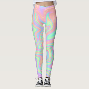 Legging Fluido multicolorido holográfico e iridescente Tr