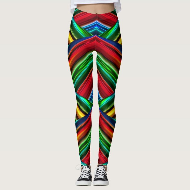 Legging fluorescente geométrica (Frente)