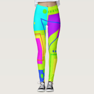 LEGGING FLUORO VERDE OITAVELMENTE ERA PADRÃO DE FORMA 80S 