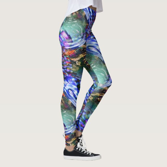 Legging Flutuação colorida da imagem virtual sobre a nave  (Direita)