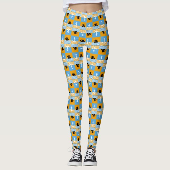 Legging Fluxo do veleiro e da âncora (Frente)