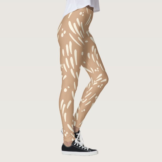 Legging Fluxo em Bege e Creme (Direita)