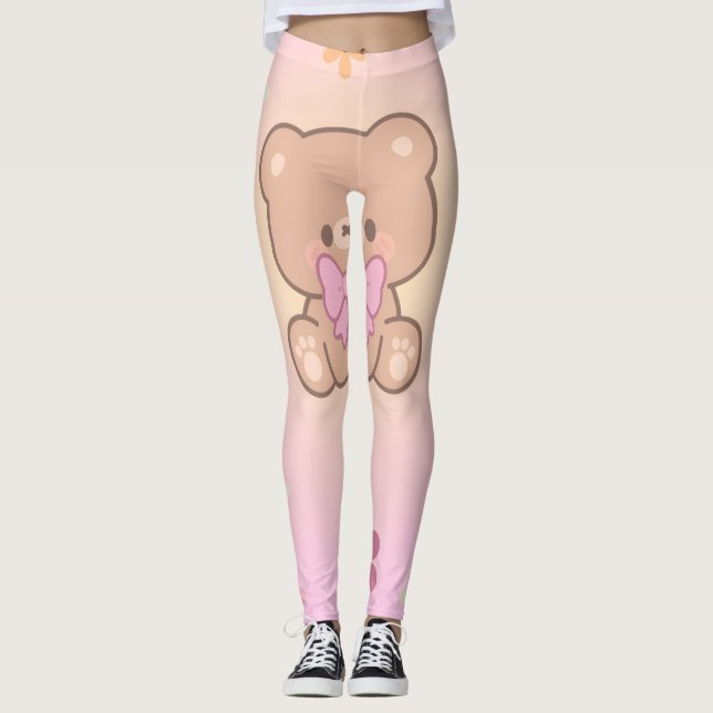 Legging fofo com flores (Frente)