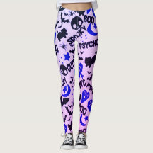 Fofo e Divertido Roxo, Azul e Preto Halloween