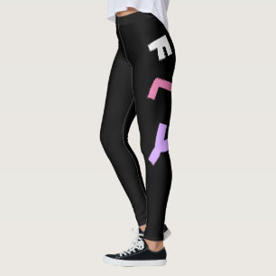 Legging Foguete - Pop de Arte Roxa e RosaAbstract!