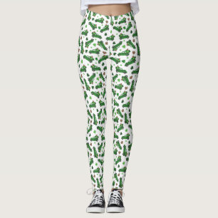 Legging Folha de Dia de São Patrício Verde de Caminhão