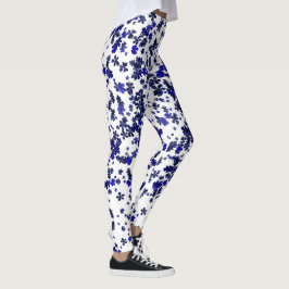 Legging Folhagem Azul