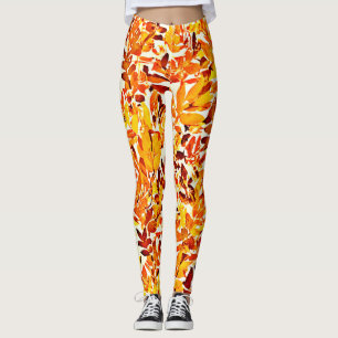 Legging Folhagem Colorida de Na moda de Croma Chic
