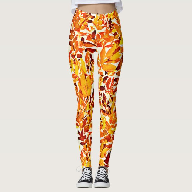 Legging Folhagem Colorida de Na moda de Croma Chic (Frente)