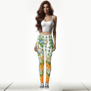 Legging Folhagem de Pumpkin Festival Caiu Folhagem de Core