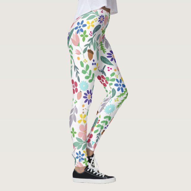 Legging Folhagem Moderna Floral (Direita)