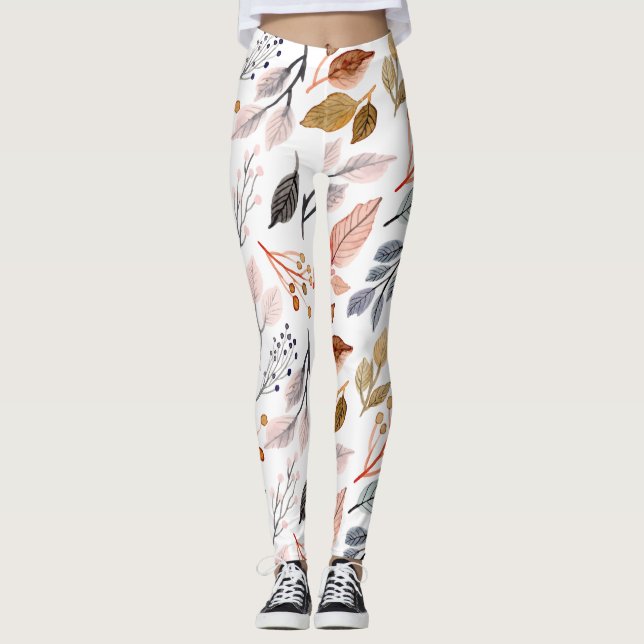 Legging folhas de árvores (Frente)