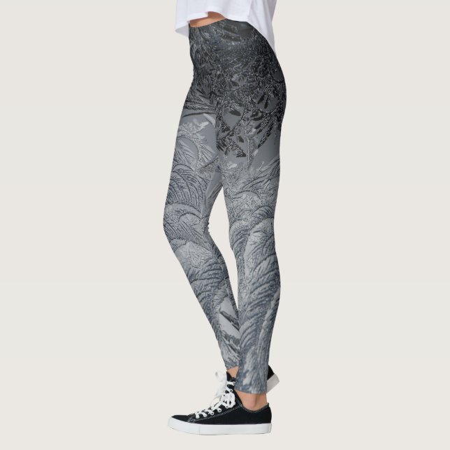 Legging Folhas de cinza (Esquerda)