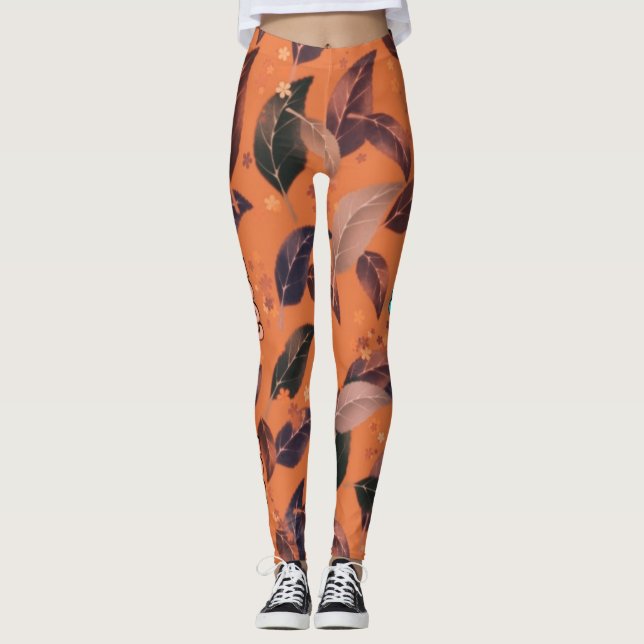 Legging Folhas de flores (Frente)