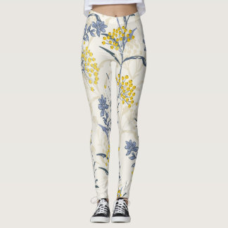 Legging Folhas de frutos amarelos do outono, sem costura c