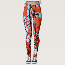 Legging Folhas de laranja