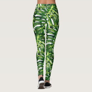Legging Folhas de Monstera Tropical - Exótica