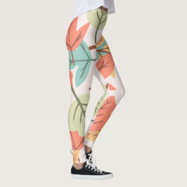 Legging Folhas de multicores