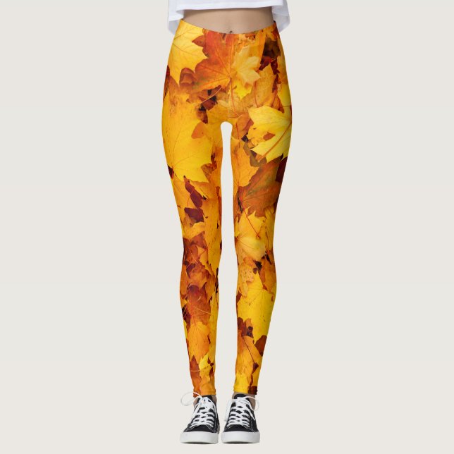 Legging Folhas de Ouro de Verão na Índia (Frente)