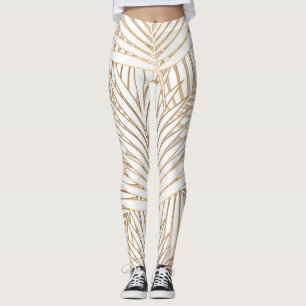 Legging Folhas de ouro: deco de arte.