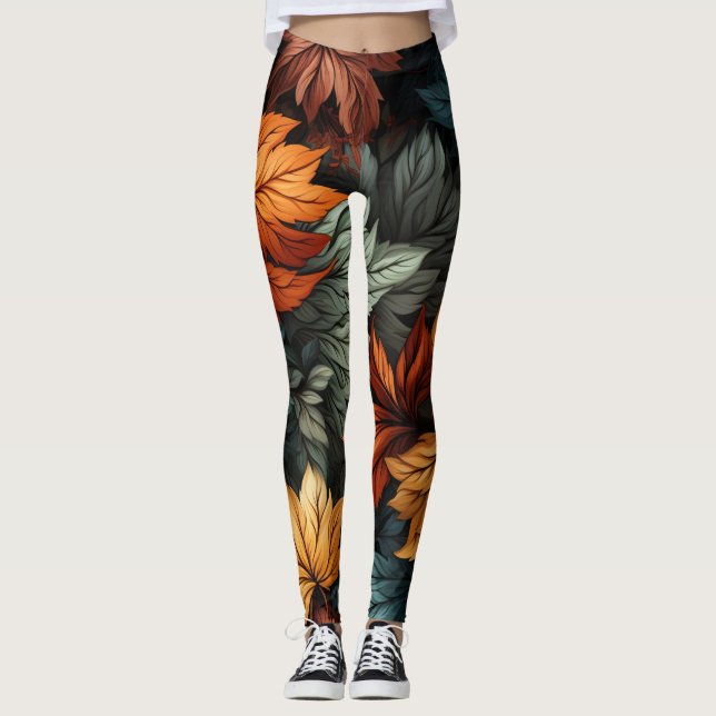 Legging Folhas de outono (Frente)